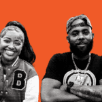 Black and white images of Black youth served by DEEL programs (Pre-K and Promise) and Black DEEL partner educator on an orange background with the text, "Black Futures Month".