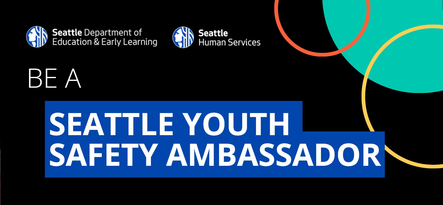 Header with DEEL and HSD logos, black background, colorful accents, and text that reads, 