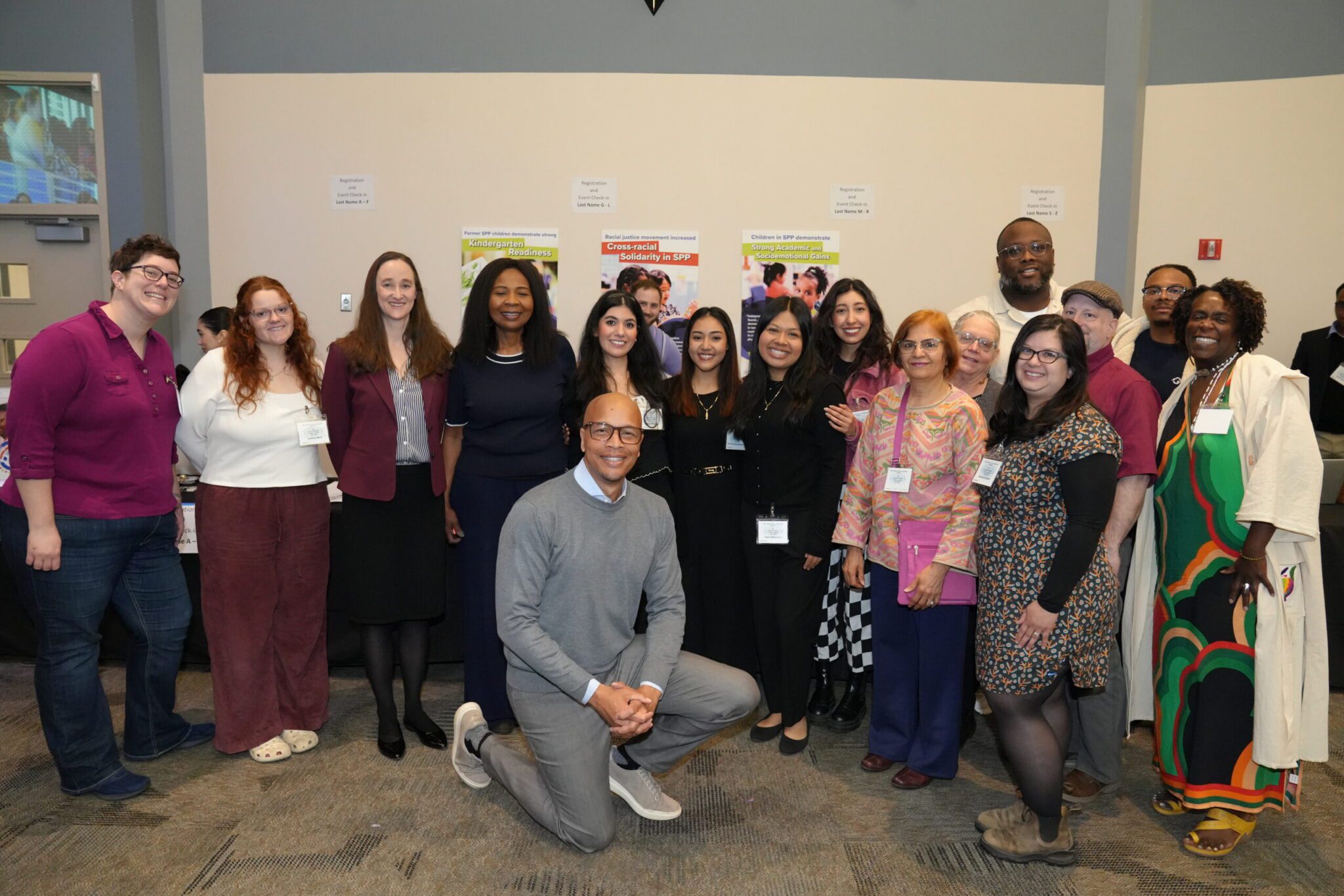 Seattle Mayor Katie Wilson, DEEL Director Dwane Chappelle, City staff, and community partners at the 2026 Children, Race, and Racism Institute at South Seattle College